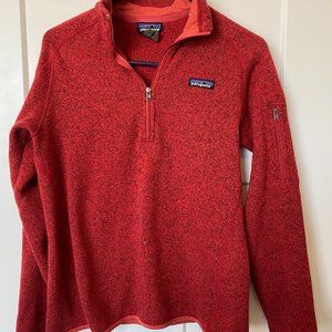 Patagonia Women's Better Sweater 1/4 Zip- Red
